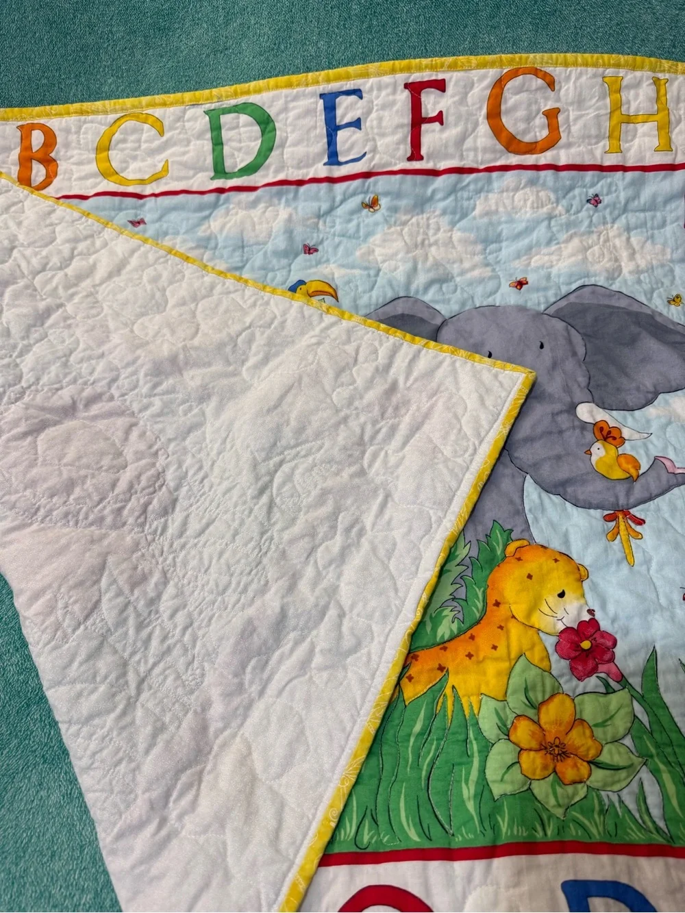 Colorful Jungle Animal Alphabet Multi-Use Quilt